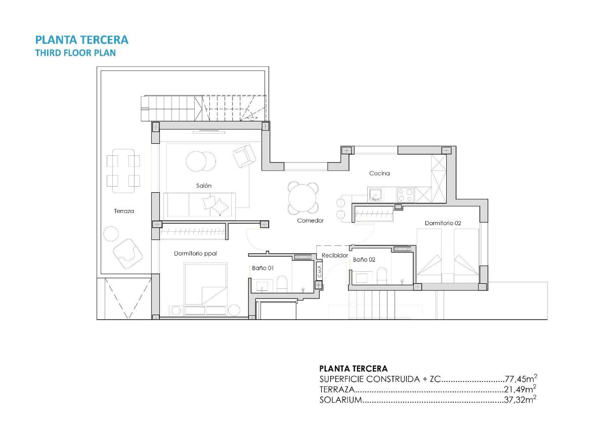 2 Bed, 2 Bath, ApartmentFor Sale, Santa Rosalia Lake And Life Resort, Murcia