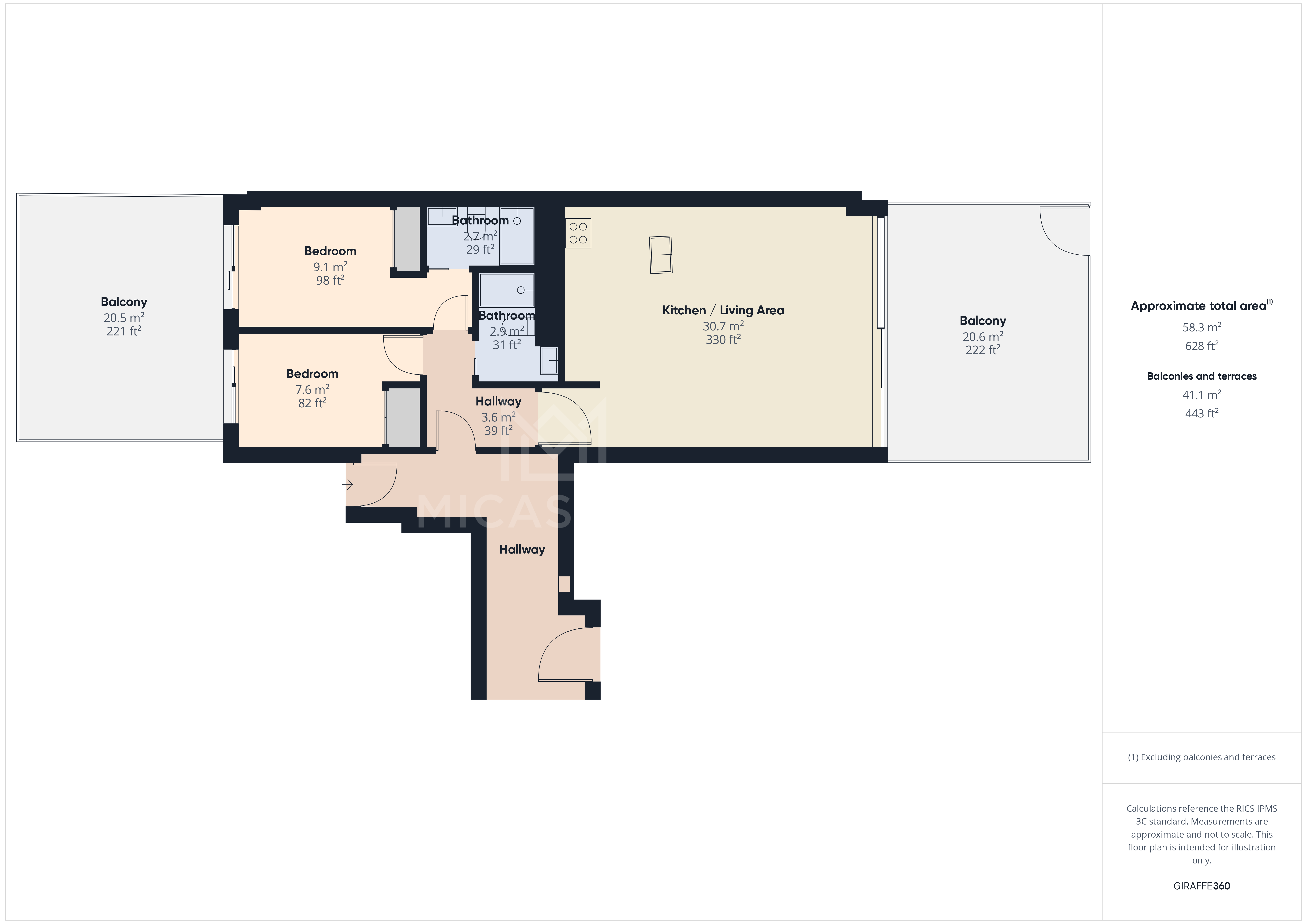 2 Bed, 2 Bath, ApartmentFor Sale, Playa Honda, Murcia