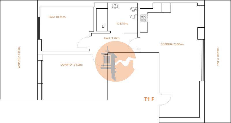 2 Bed, 1 Bath, ApartmentFor Sale, Vila Real de Santo Antonio, Faro