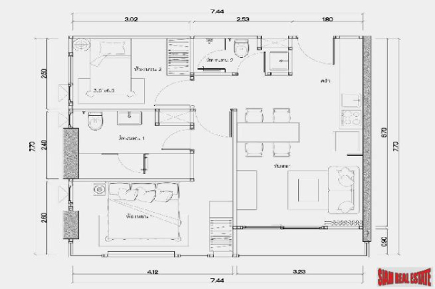 2 Bed, 2 Bath, ApartmentFor Sale, Ekkamai, Bangkok