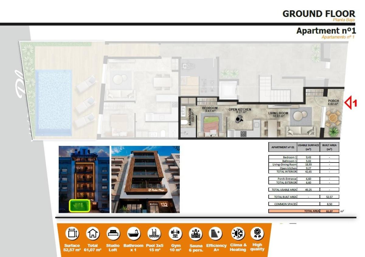 1 Bed, 1 Bath, ApartmentFor Sale, Torrevieja, Alicante
