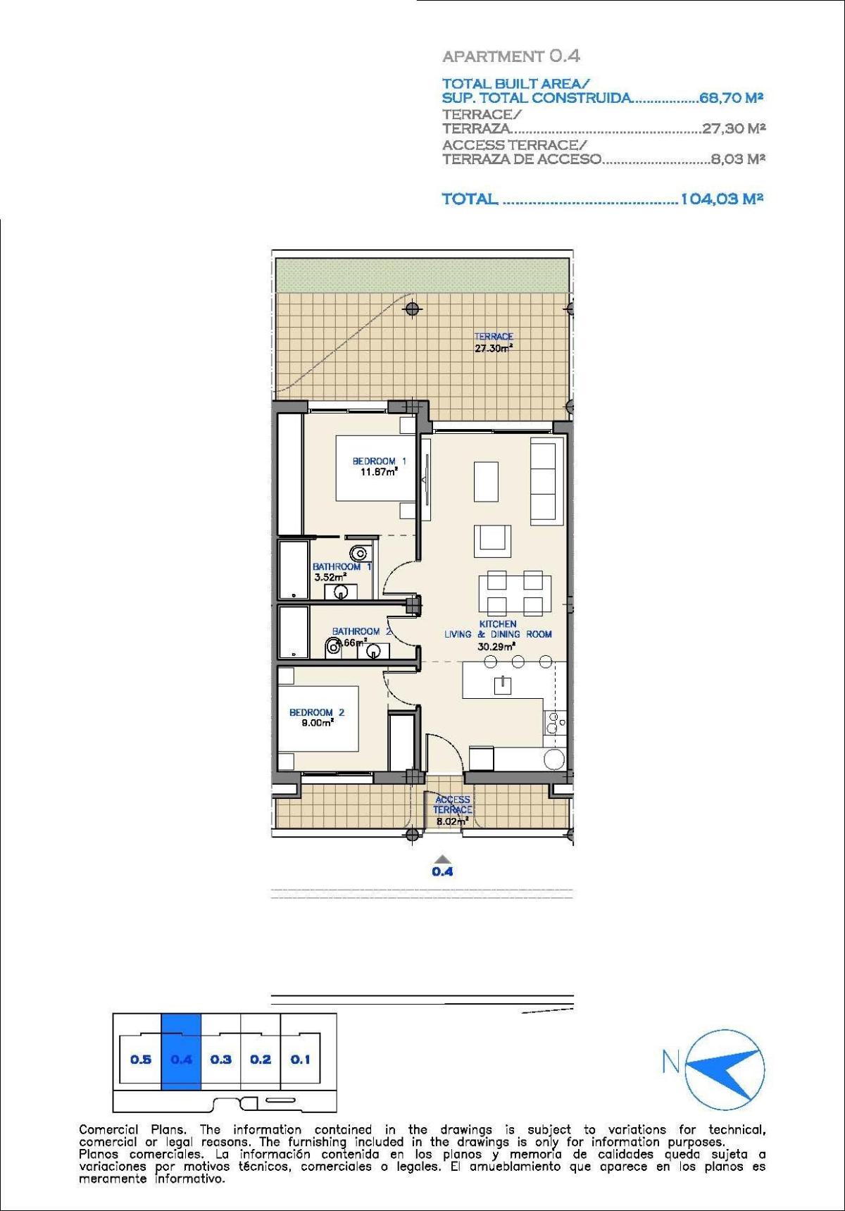 2 Bed, 2 Bath, ApartmentFor Sale, Los Alcazares, Murcia