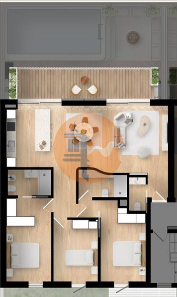 3 Bed, 3 Bath, ApartmentFor Sale, Olhão, Faro