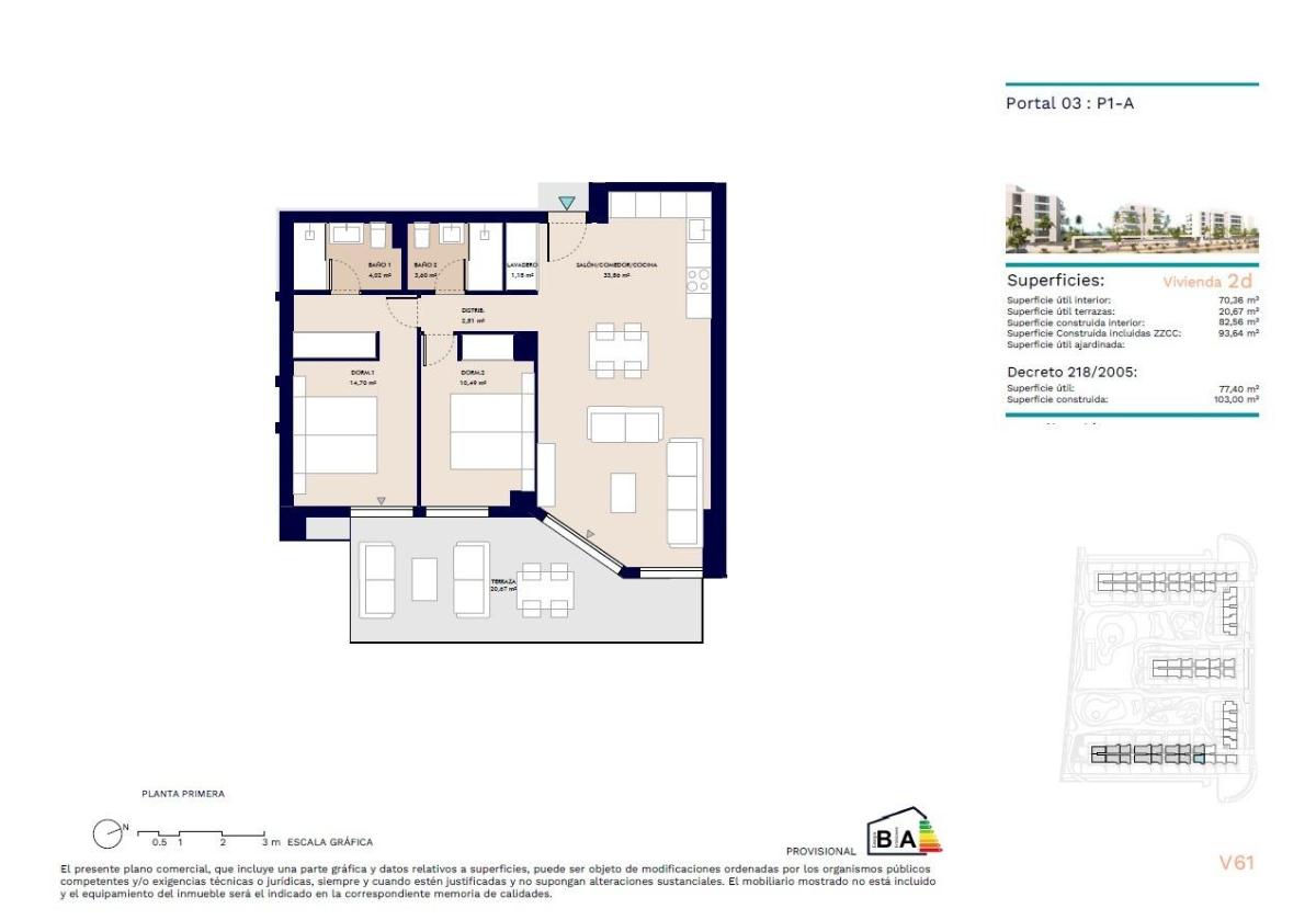 2 Bed, 2 Bath, ApartmentFor Sale, Almerimar, Costa Almeria