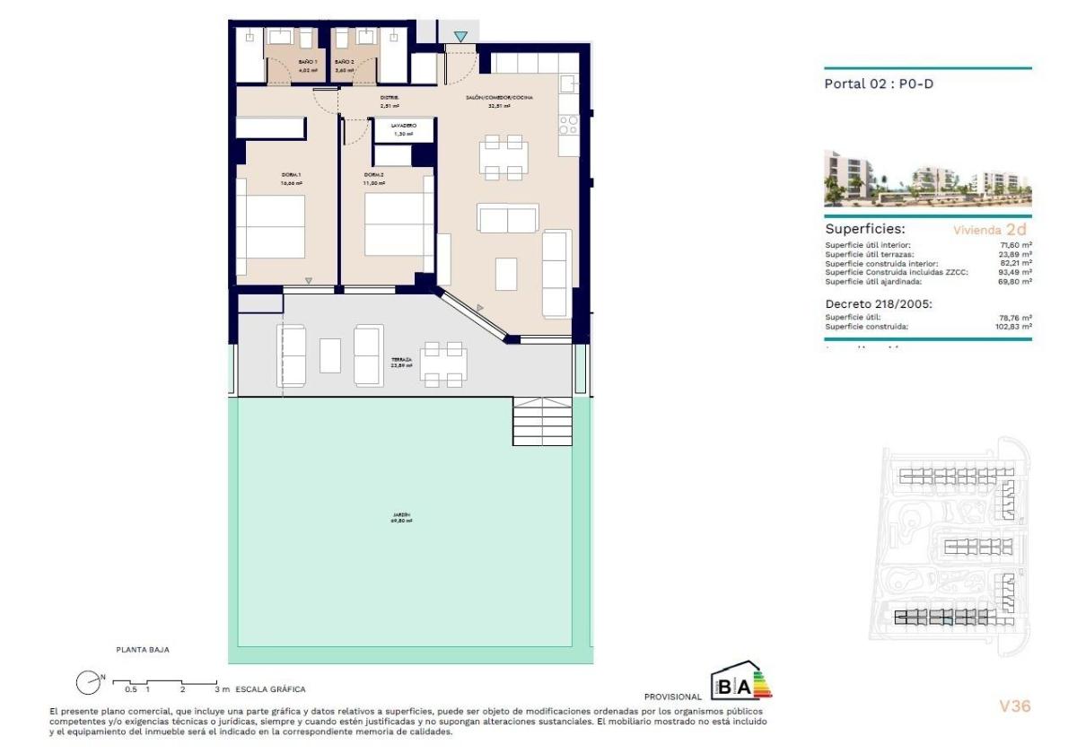2 Bed, 2 Bath, ApartmentFor Sale, Almerimar, Costa Almeria