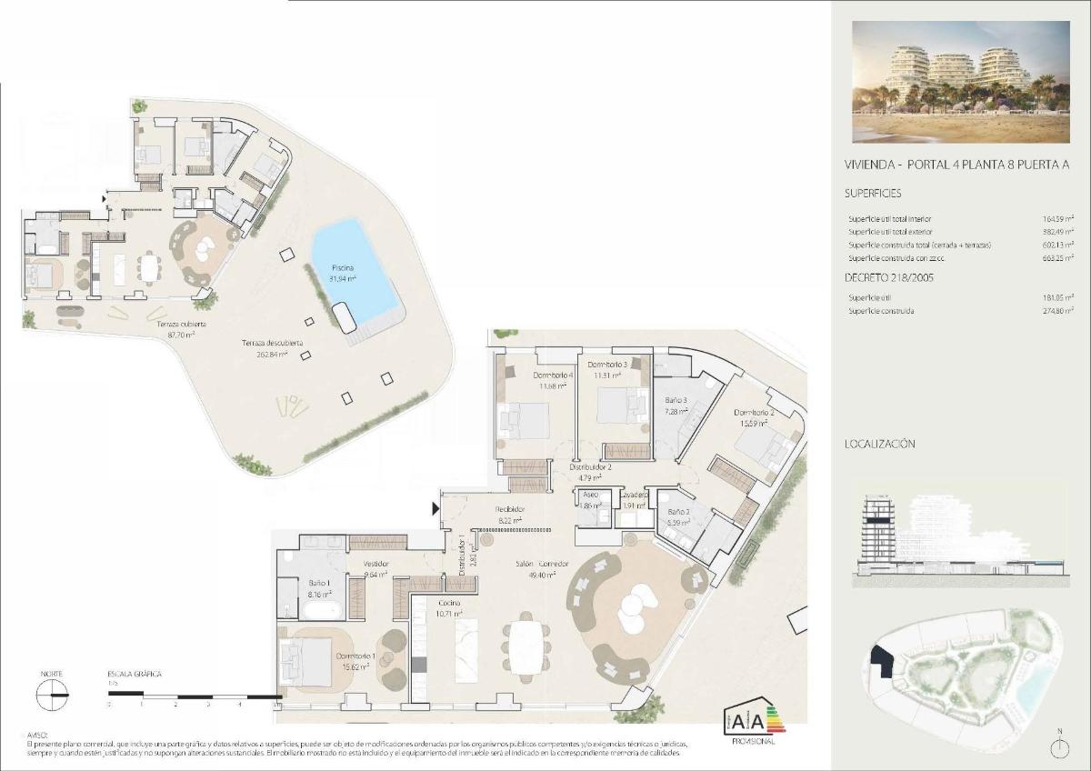 4 Bed, 3 Bath, ApartmentFor Sale, Malaga, Costa del Sol