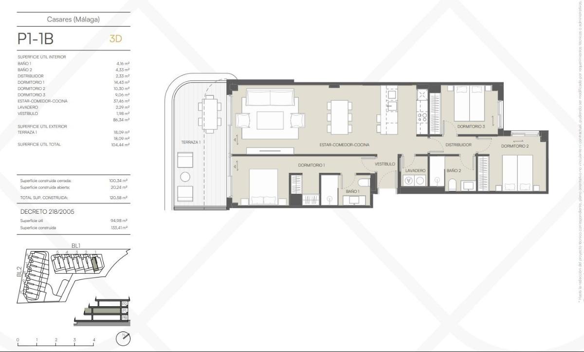 3 Bed, 2 Bath, ApartmentFor Sale, Casares, Costa del Sol