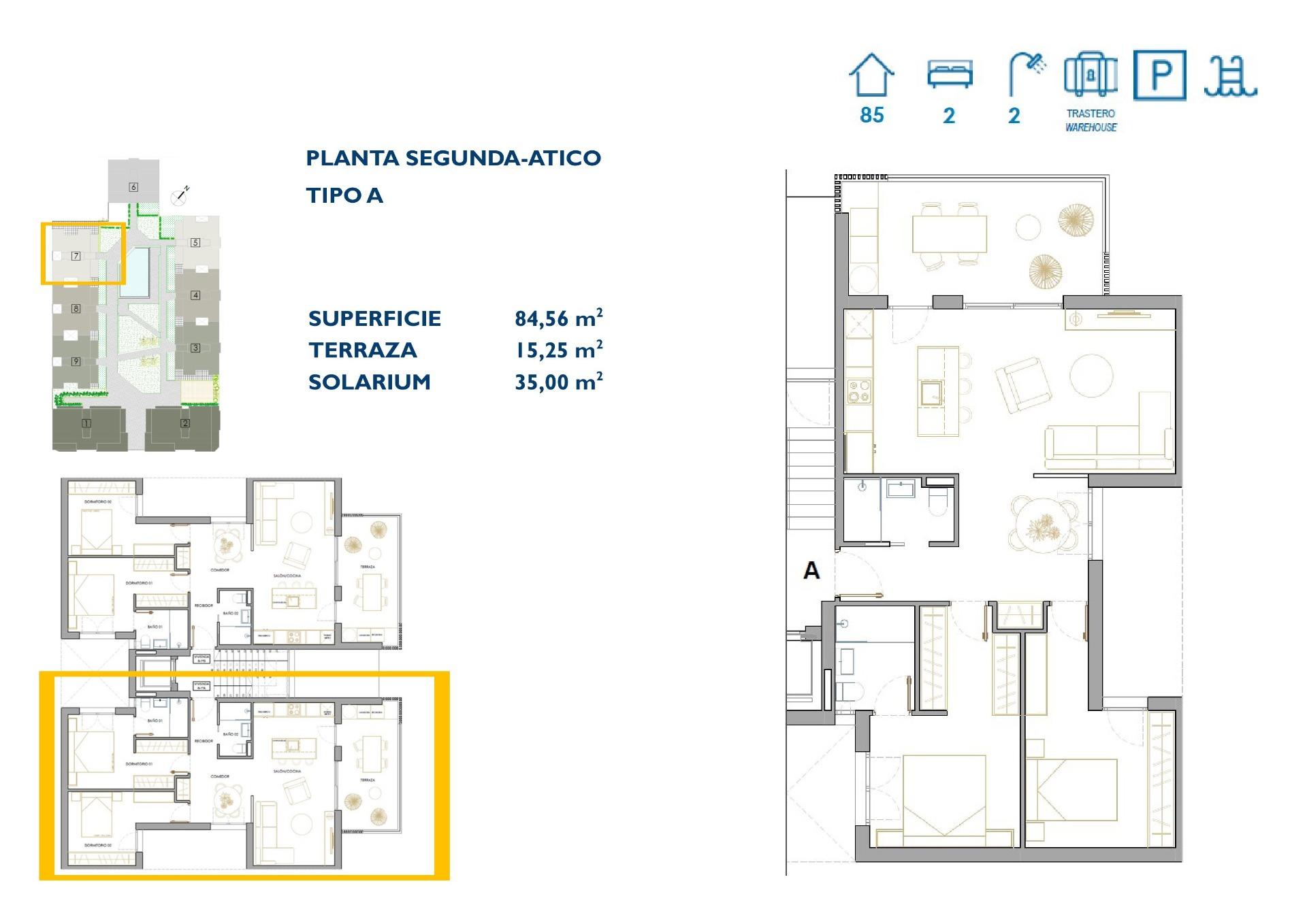2 Bed, 2 Bath, ApartmentFor Sale, San Pedro Del Pinatar, Murcia