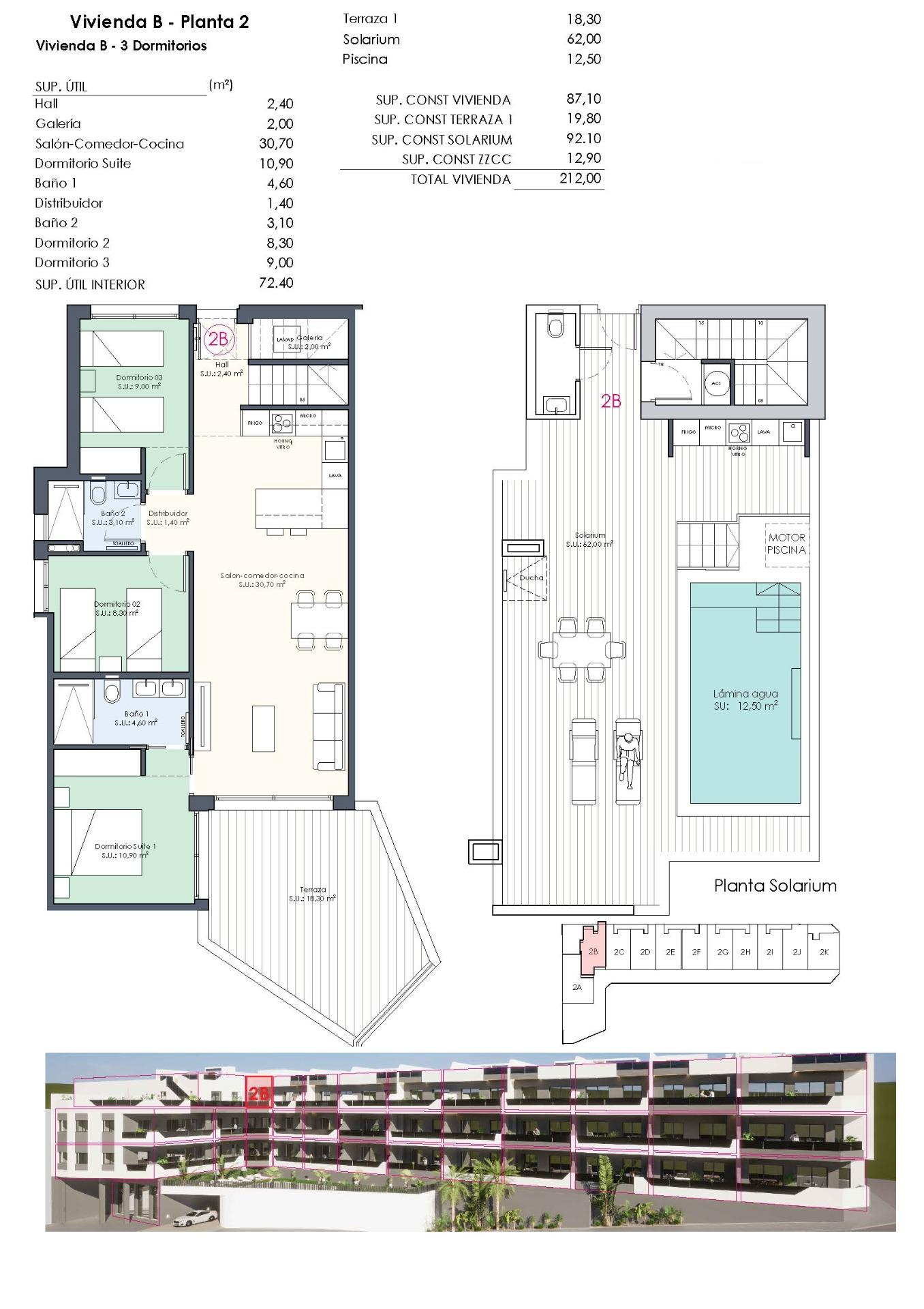 3 Bed, 2 Bath, ApartmentFor Sale, Benijofar, Alicante