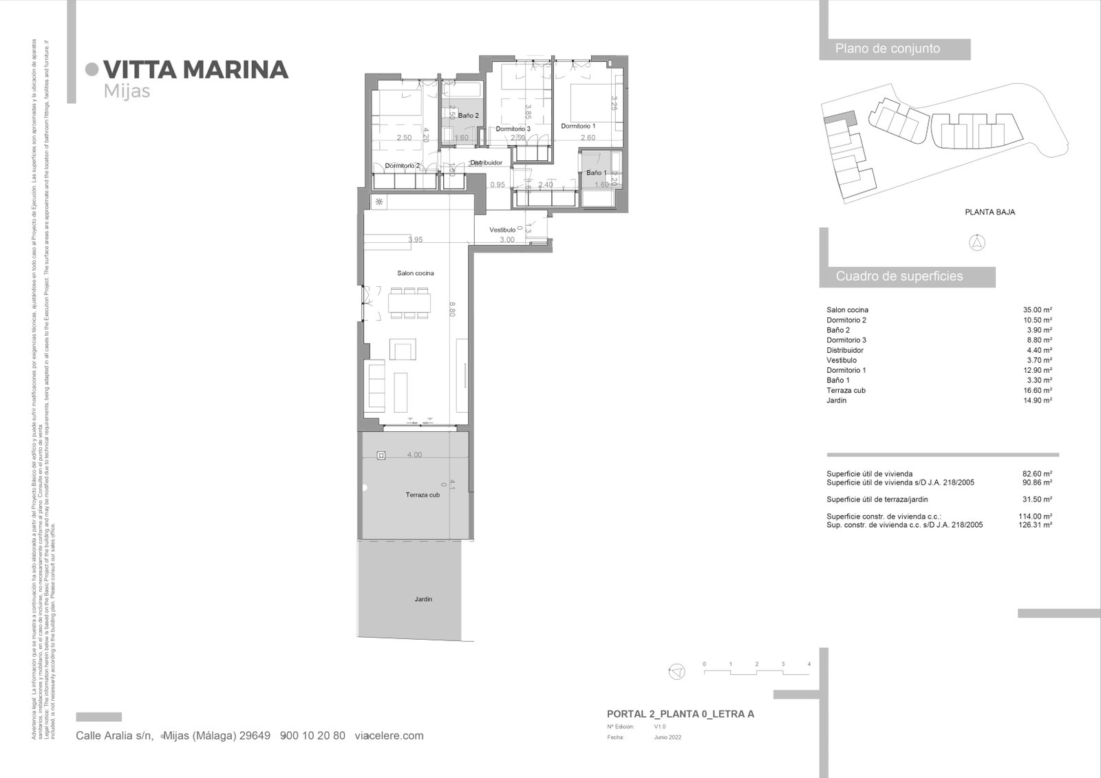 3 Bed, 2 Bath, ApartmentFor Sale, Mijas Costa, Malaga