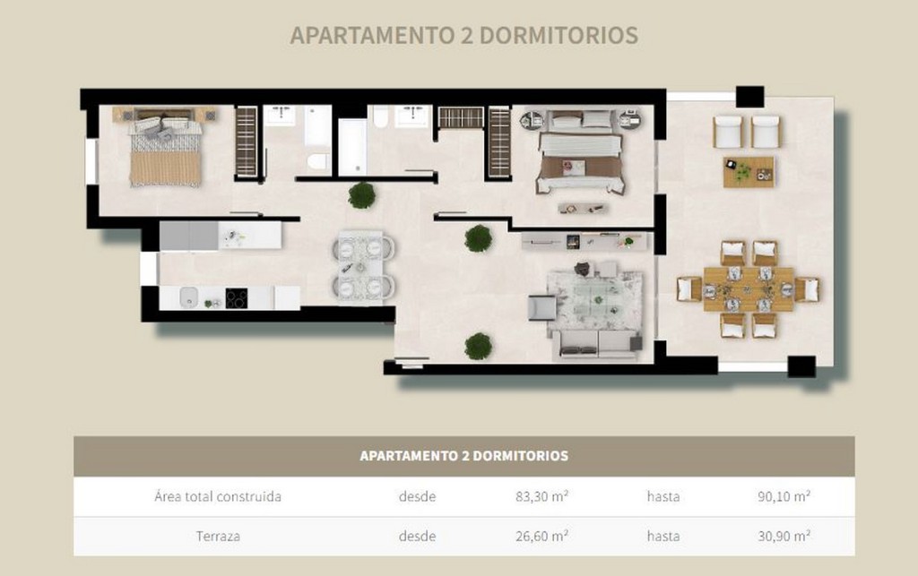 2 Bed, 2 Bath, ApartmentFor Sale, Estepona, Malaga