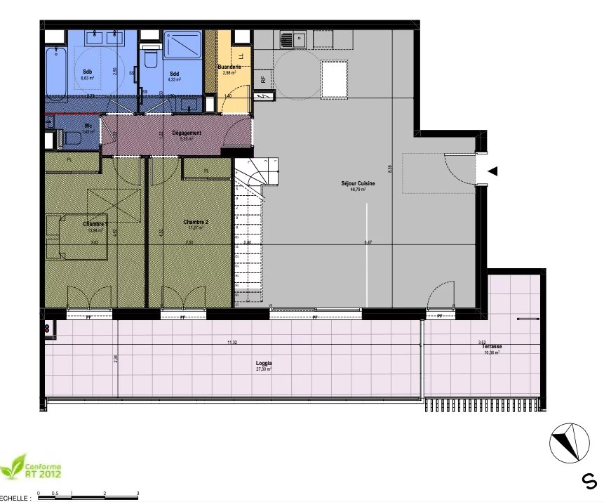 3 Bed, 2 Bath, ApartmentFor Sale, Châteauneuf-Grasse, Alpes-Maritimes