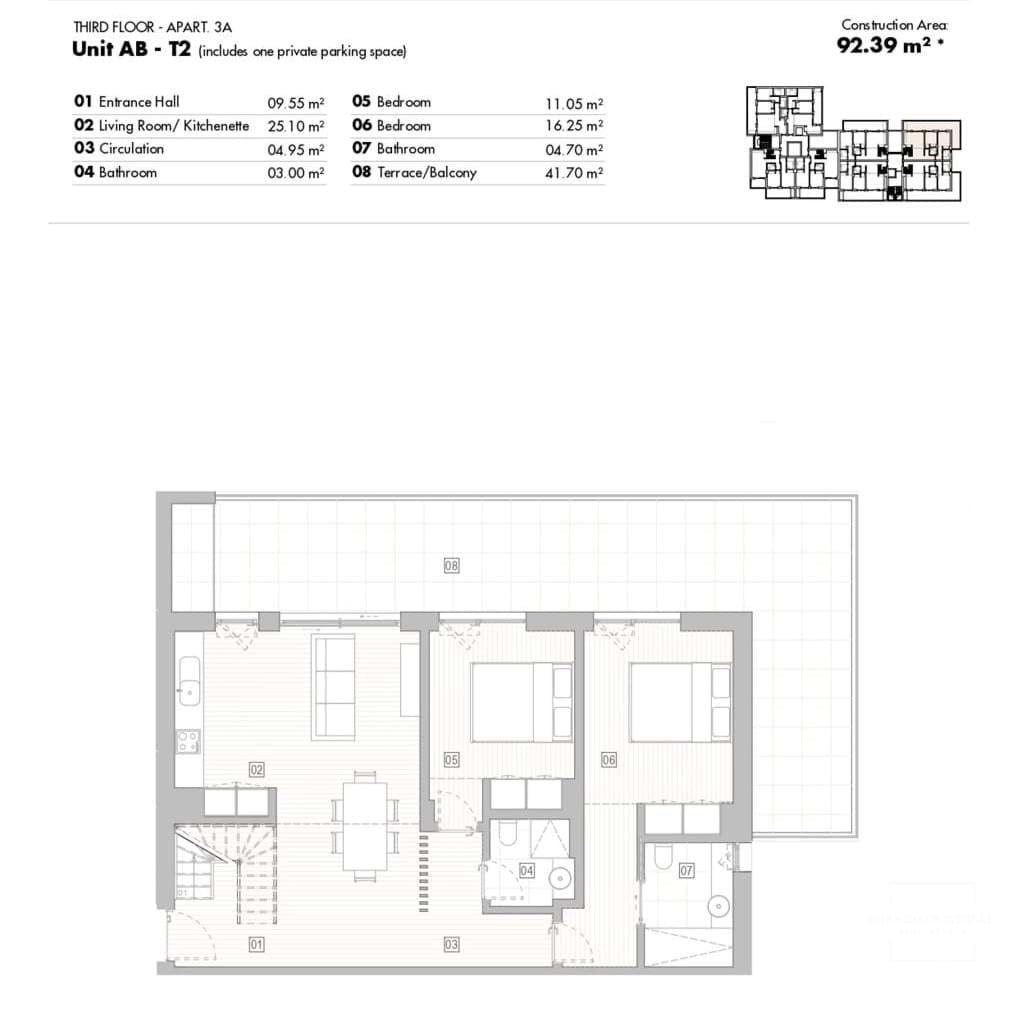 2 Bed, 2 Bath, ApartmentFor Sale, Lagos, Faro, 8600-513