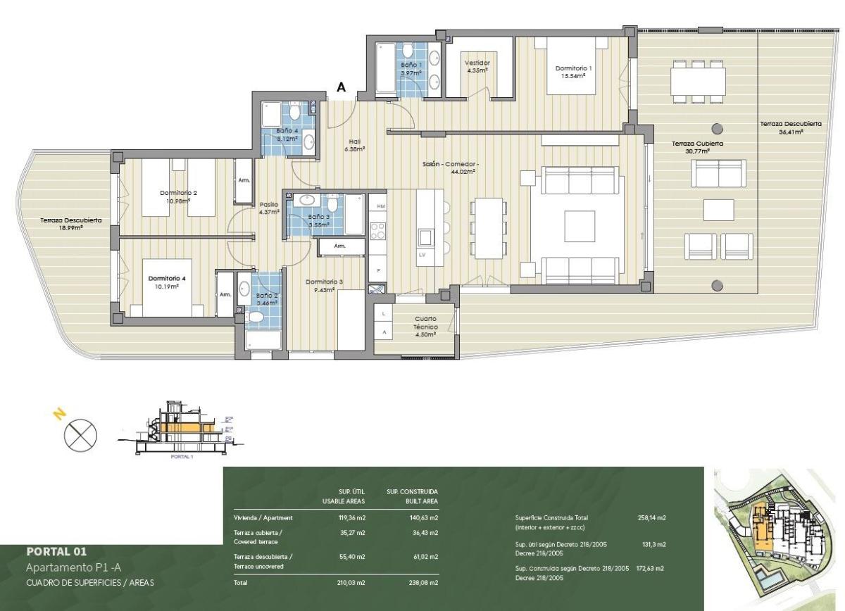 4 Bed, 4 Bath, ApartmentFor Sale, Marbella, Costa del Sol