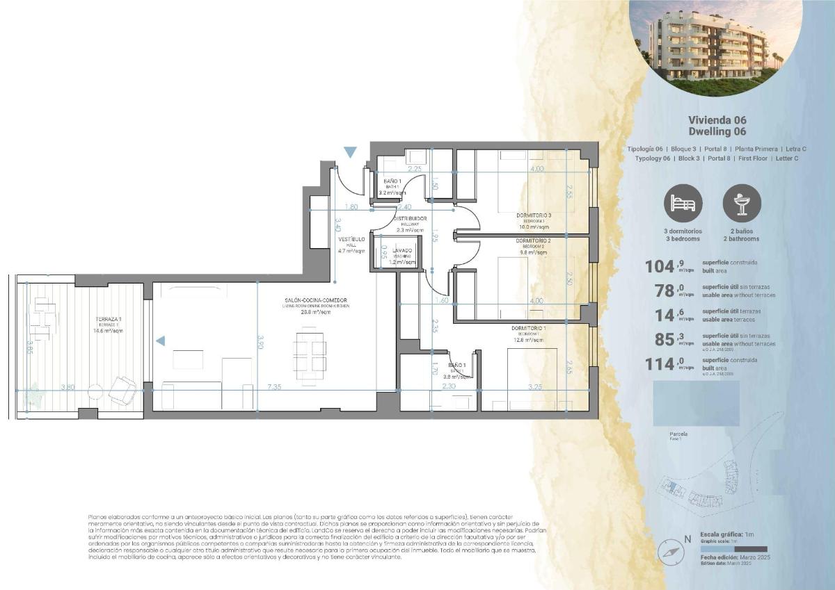 3 Bed, 2 Bath, ApartmentFor Sale, Mijas, Costa del Sol
