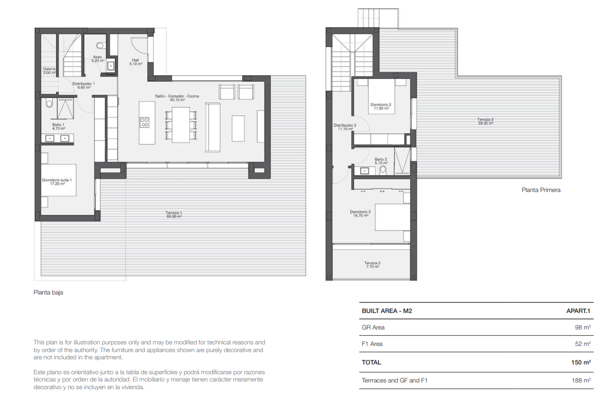 3 Bed, 3 Bath, HouseFor Sale, Las Colinas Golf, Alicante