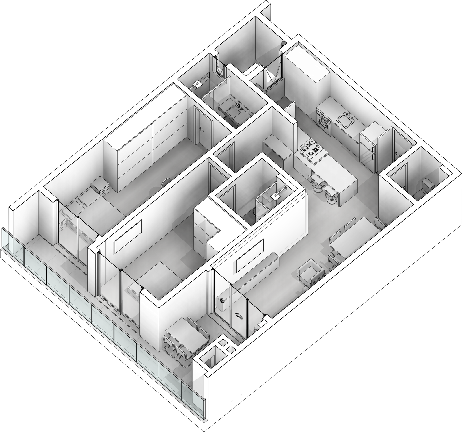 1 Bed, 1 Bath, ApartmentFor Sale, Santa Catarina, Santo Antonio de Lisboa, 88050-300