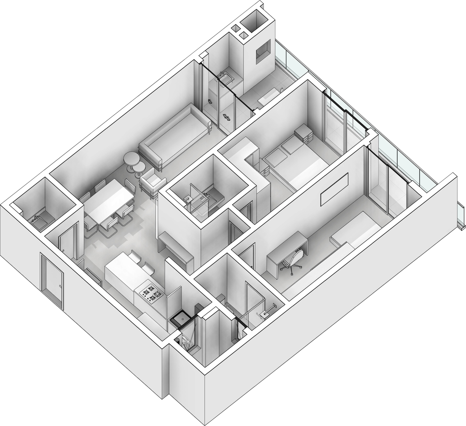 1 Bed, 1 Bath, ApartmentFor Sale, Santa Catarina, Santo Antonio de Lisboa, 88050-300