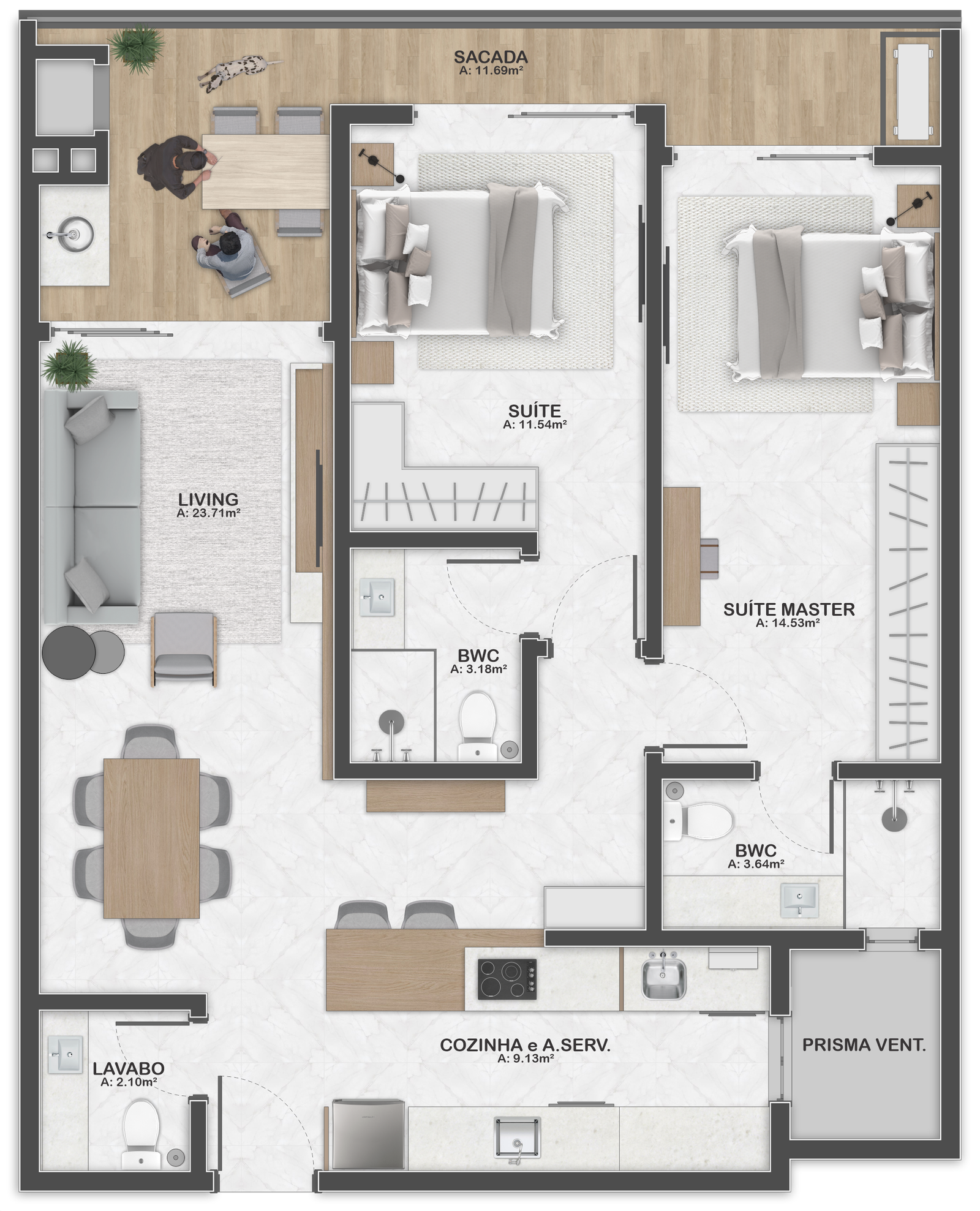 1 Bed, 1 Bath, ApartmentFor Sale, Santa Catarina, Santo Antonio de Lisboa, 88050-300