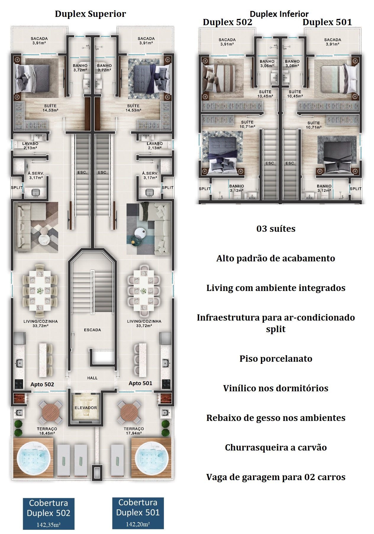 3 Bed, 4 Bath, ApartmentFor Sale, Canto Grande, Santa Catarina, 88215-000