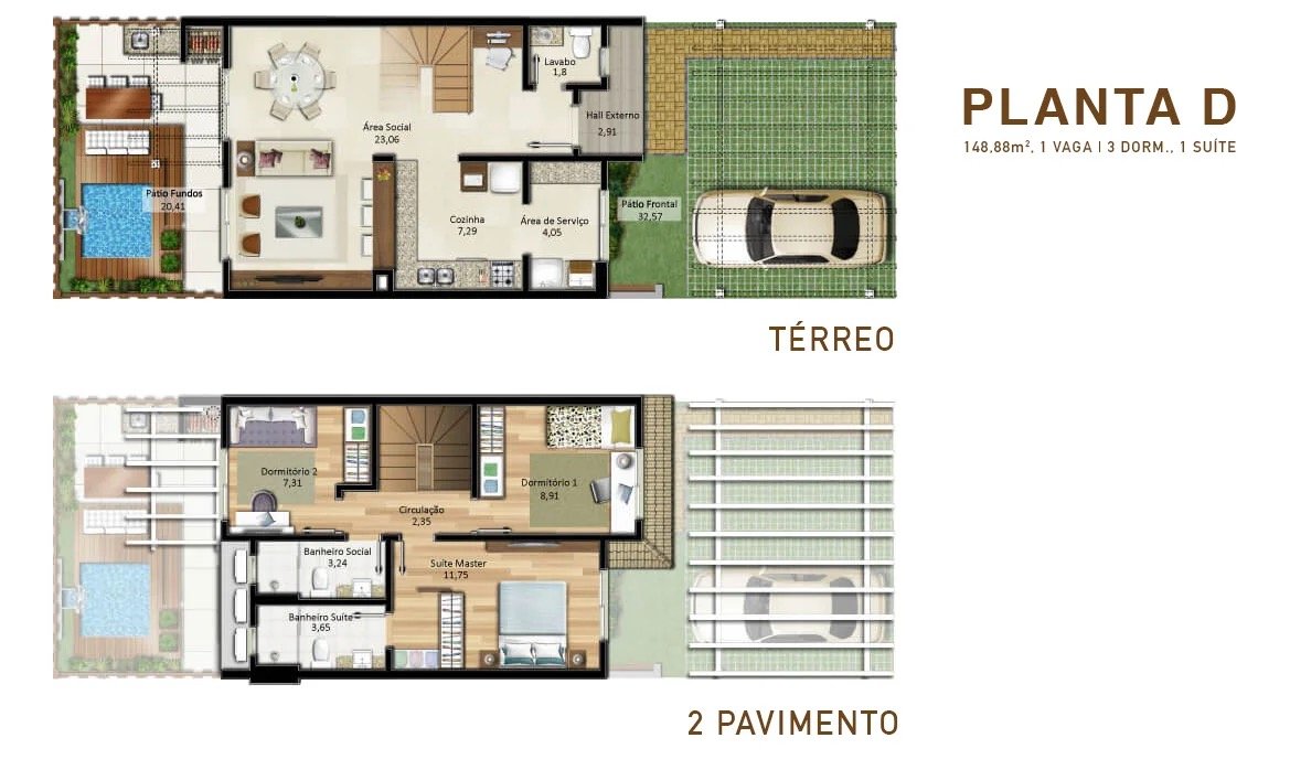 2 Bed, 2 Bath, HouseFor Sale, Brazil