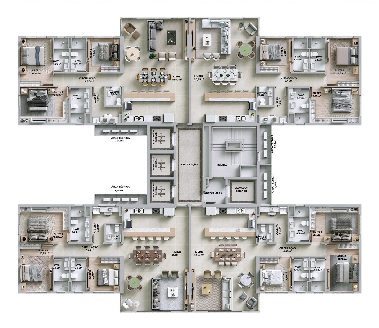 4 Bed, 2 Bath, ApartmentFor Sale, Centro, Santa Catarina, 88330-394