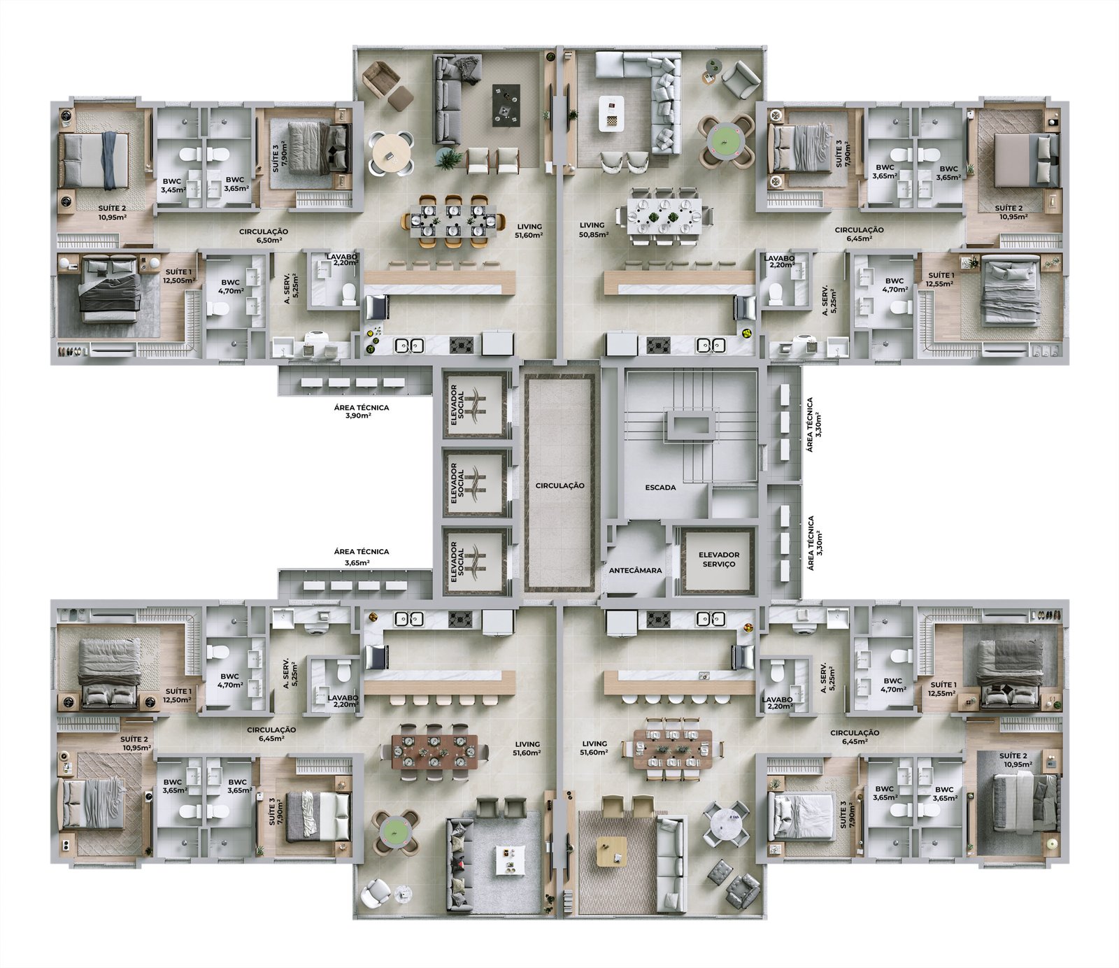 4 Bed, 2 Bath, ApartmentFor Sale, Centro, Santa Catarina, 88330-394