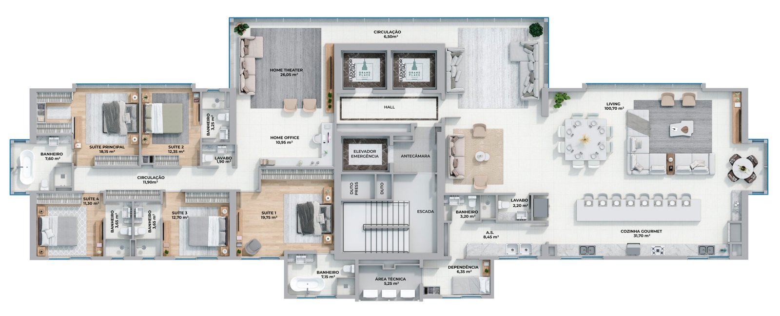 4 Bed, 4 Bath, ApartmentFor Sale, Centro, Santa Catarina, 88330-684