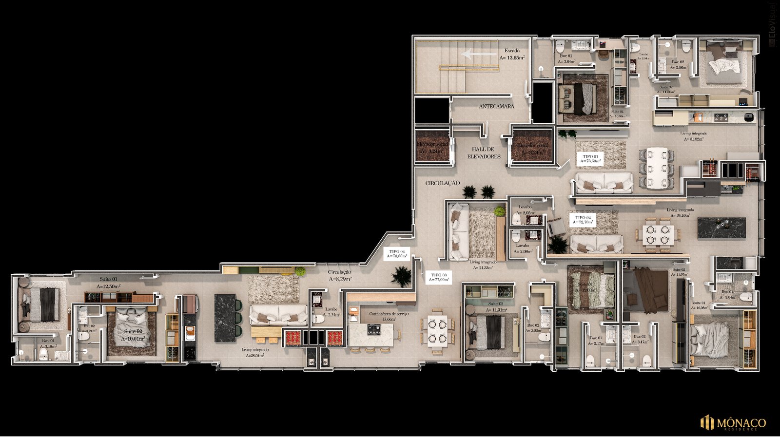 2 Bed, 3 Bath, ApartmentFor Sale, Santa Catarina, 88210-000