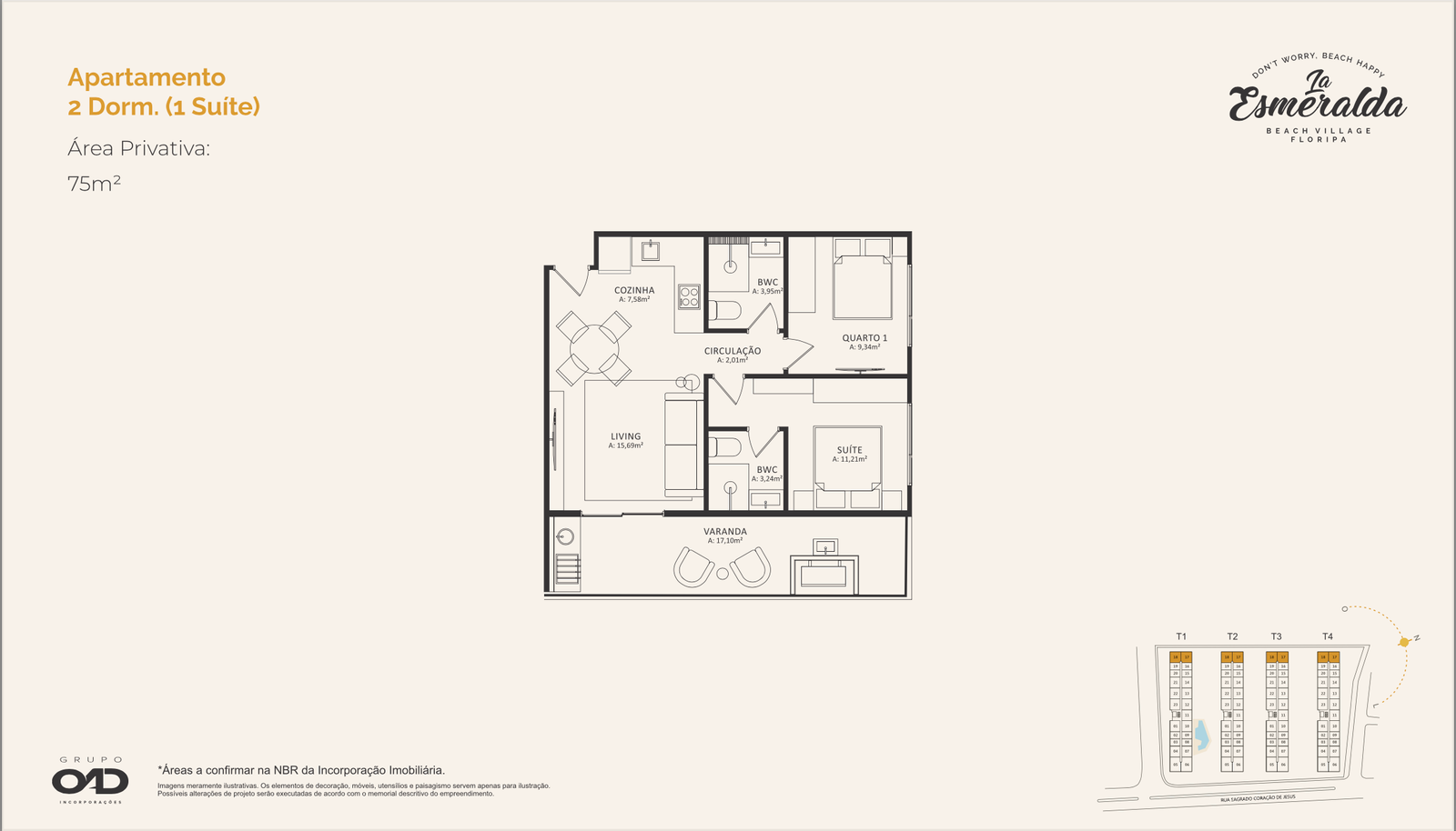 1 Bed, 1 Bath, ApartmentFor Sale, Morro das Pedras, Santa Catarina, 88066-070