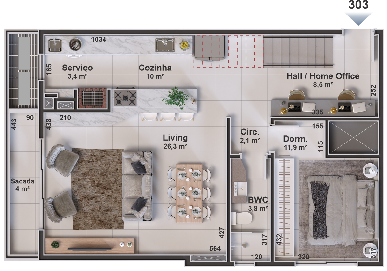 1 Bed, ApartmentFor Sale, Florianópolis, Santa Catarina, 88056-362