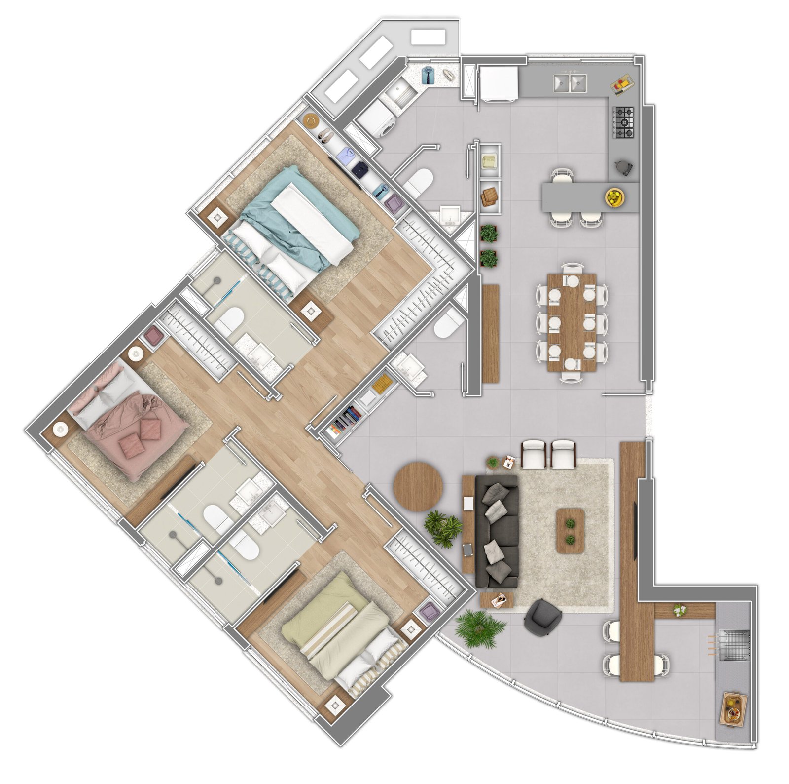 3 Bed, 4 Bath, ApartmentFor Sale, Centro, Santa Catarina, 88330-063