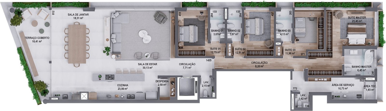 3 Bed, 3 Bath, ApartmentFor Sale, Florianópolis, Santa Catarina, 88010-002