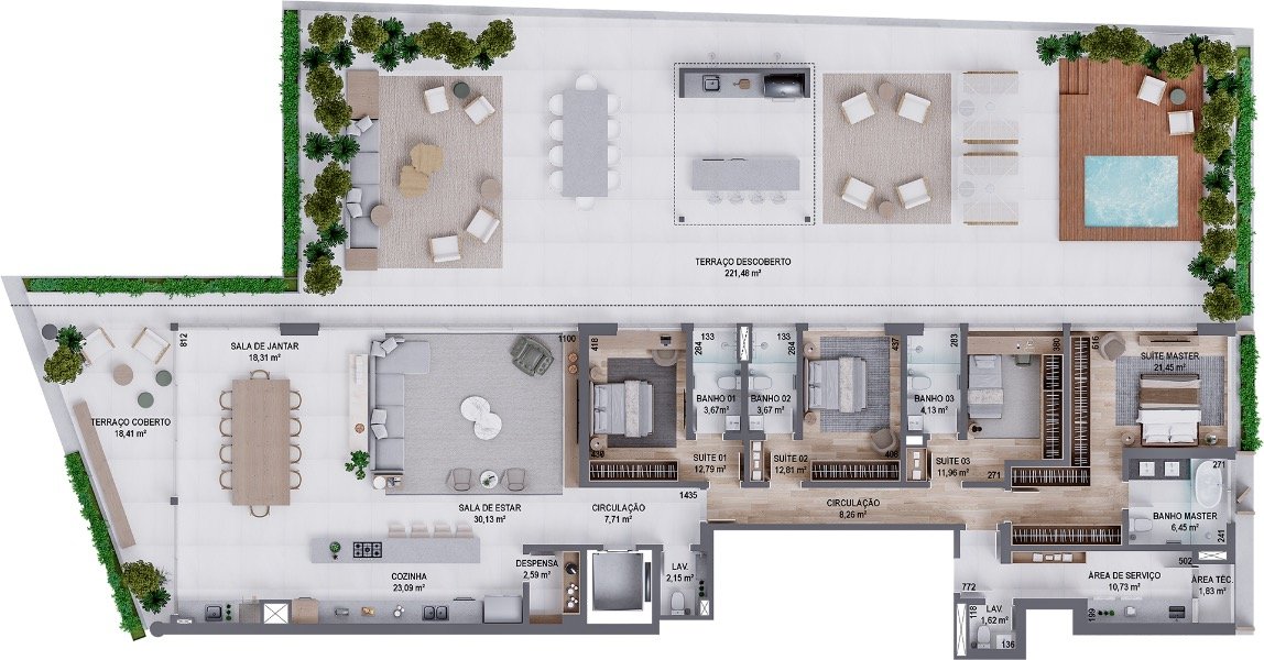 3 Bed, 3 Bath, ApartmentFor Sale, Florianópolis, Santa Catarina, 88010-002