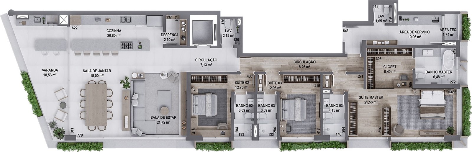 3 Bed, 3 Bath, ApartmentFor Sale, Florianópolis, Santa Catarina, 88010-002