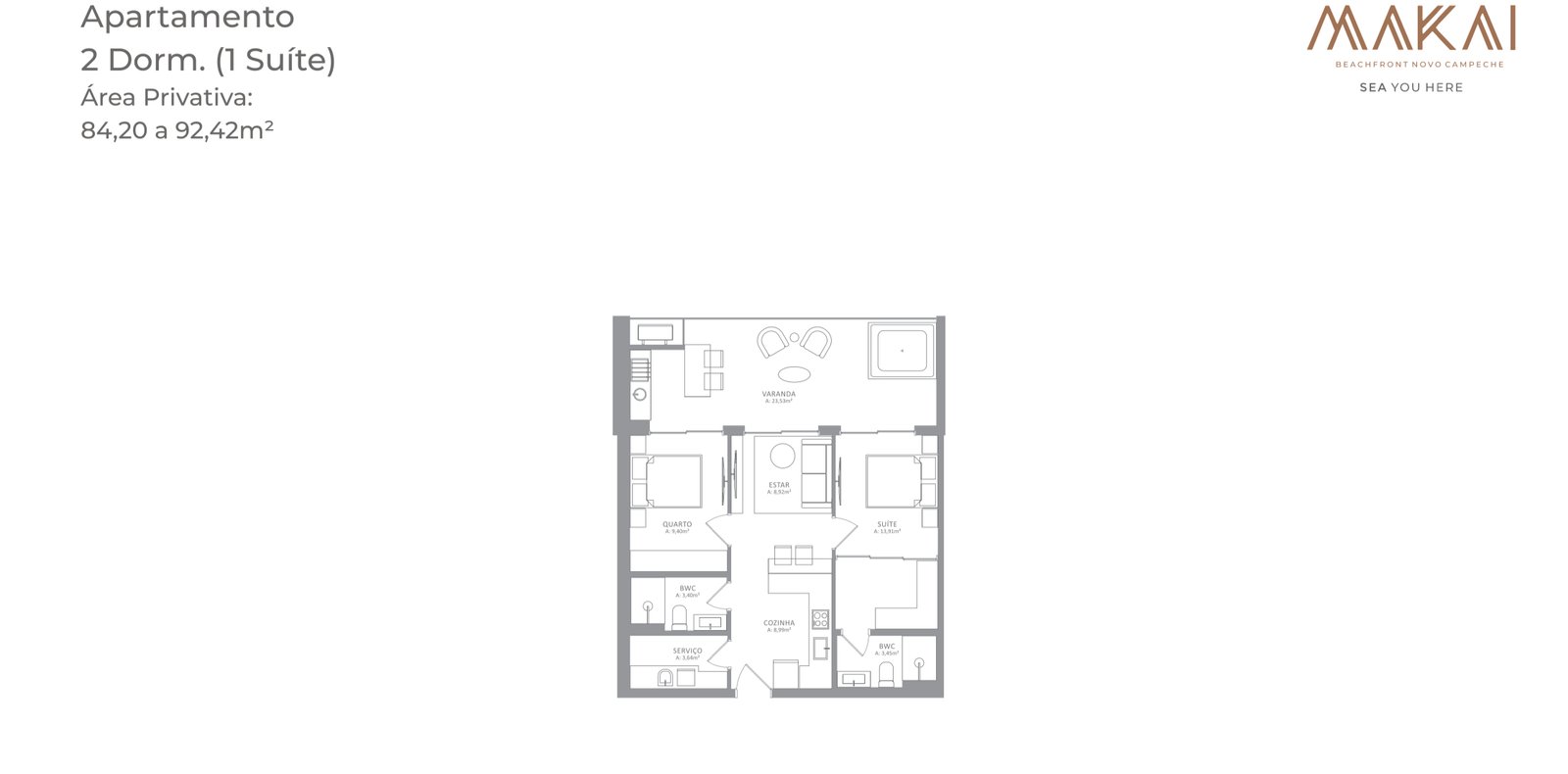 1 Bed, 15 Bath, ApartmentFor Sale, Florianópolis, Santa Catarina, 88063-300