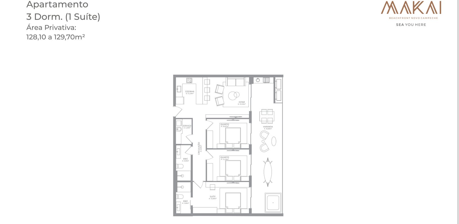 1 Bed, 15 Bath, ApartmentFor Sale, Florianópolis, Santa Catarina, 88063-300