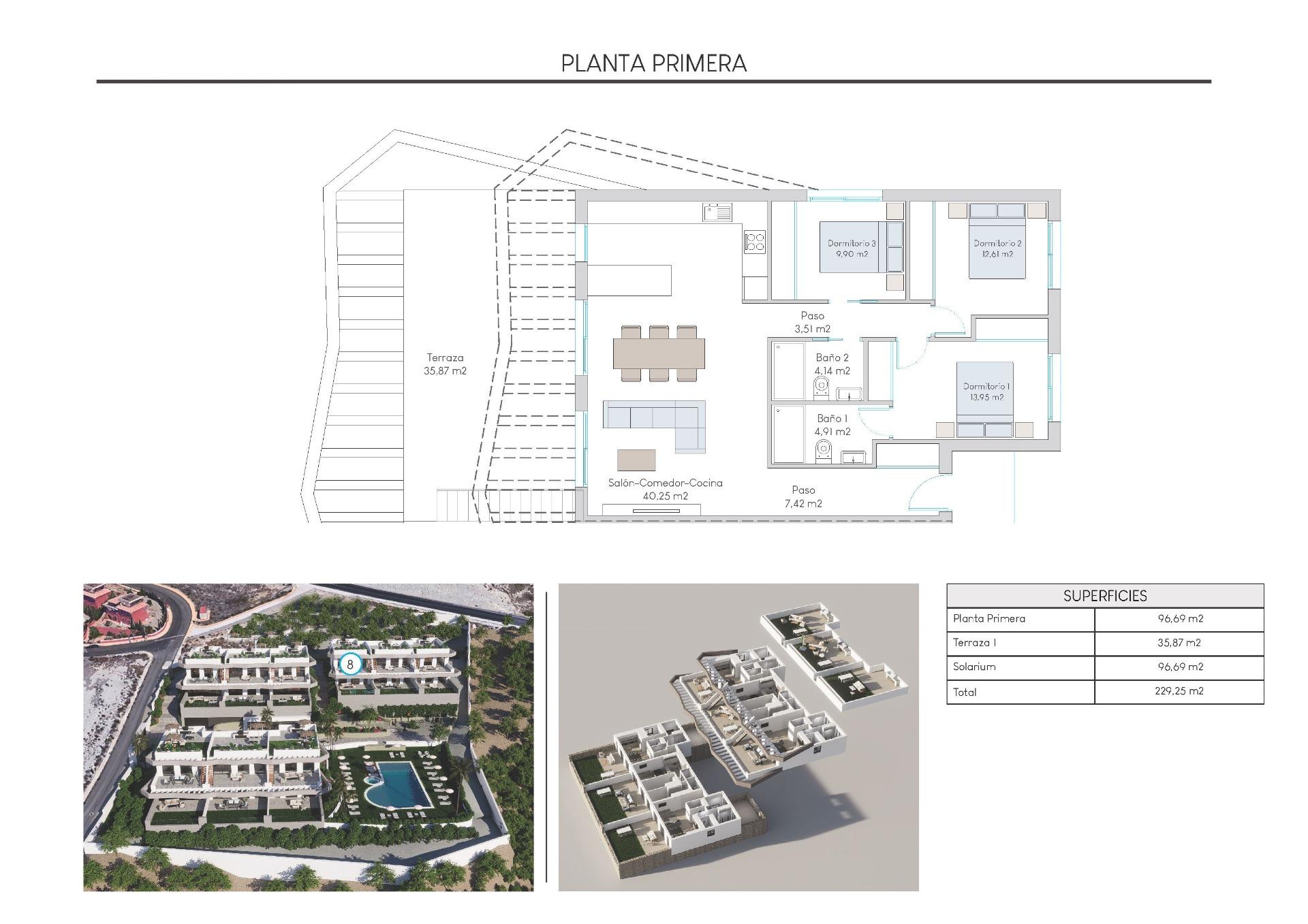 3 Bed, 2 Bath, HouseFor Sale, Finestrat, Alicante