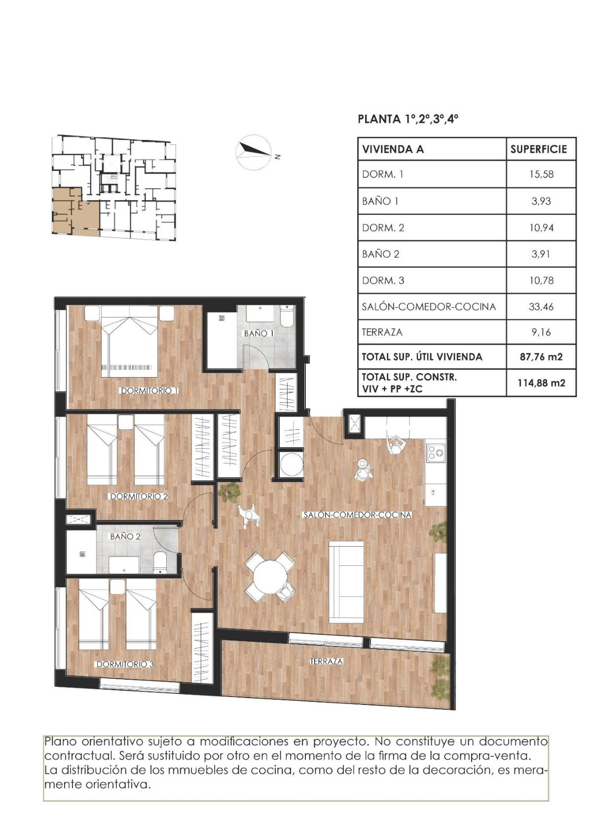 3 Bed, 2 Bath, ApartmentFor Sale, Torrevieja, Costa Blanca
