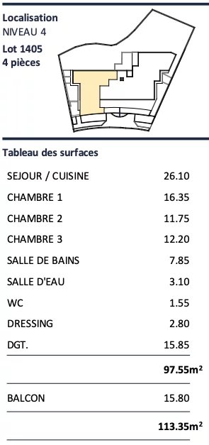 3 Bed, 2 Bath, ApartmentFor Sale, Beausoleil, Alpes-Maritimes