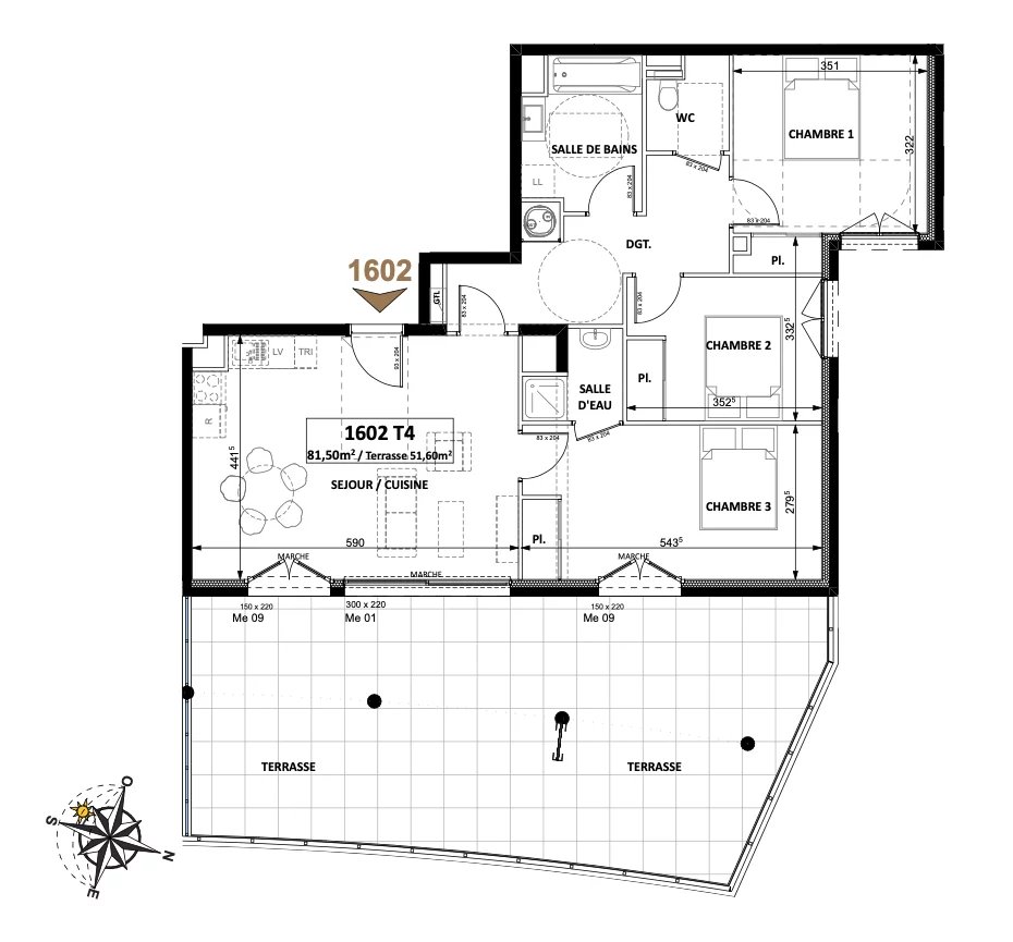 3 Bed, 2 Bath, ApartmentFor Sale, Beausoleil, Alpes-Maritimes