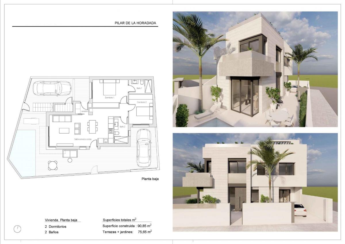 2 Bed, 2 Bath, HouseFor Sale, Pilar De La Horadada, Costa Blanca