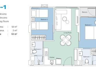 2 Bed, 1 Bath, ApartmentFor Sale, Phuket, Laguna, NorthWest