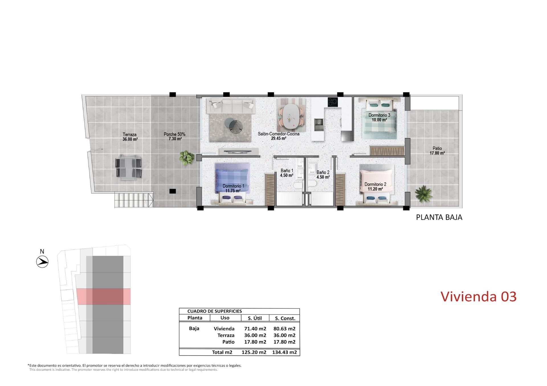 3 Bed, 2 Bath, HouseFor Sale, Pilar De La Horadada, Alicante
