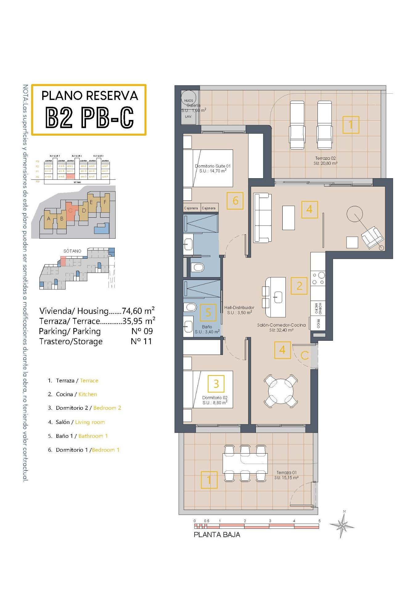 3 Bed, 2 Bath, ApartmentFor Sale, Los Alcazares, Murcia