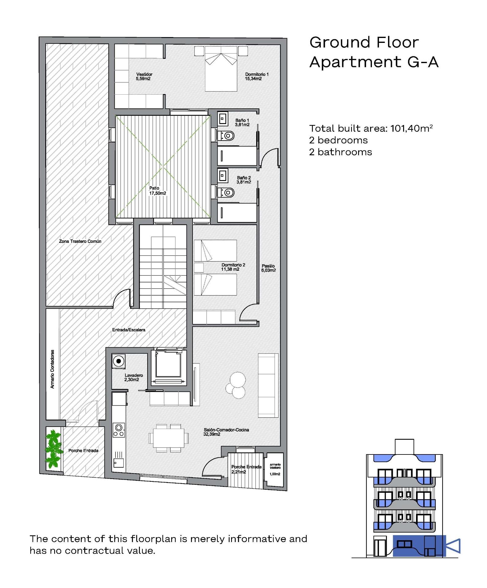 2 Bed, 2 Bath, ApartmentFor Sale, Torrevieja, Alicante