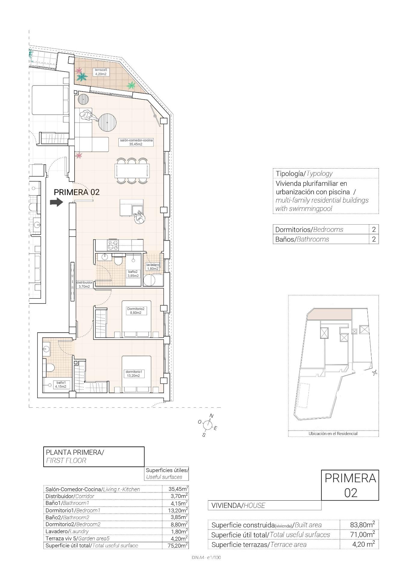 2 Bed, 2 Bath, ApartmentFor Sale, Hondon De Las Nieves, Alicante
