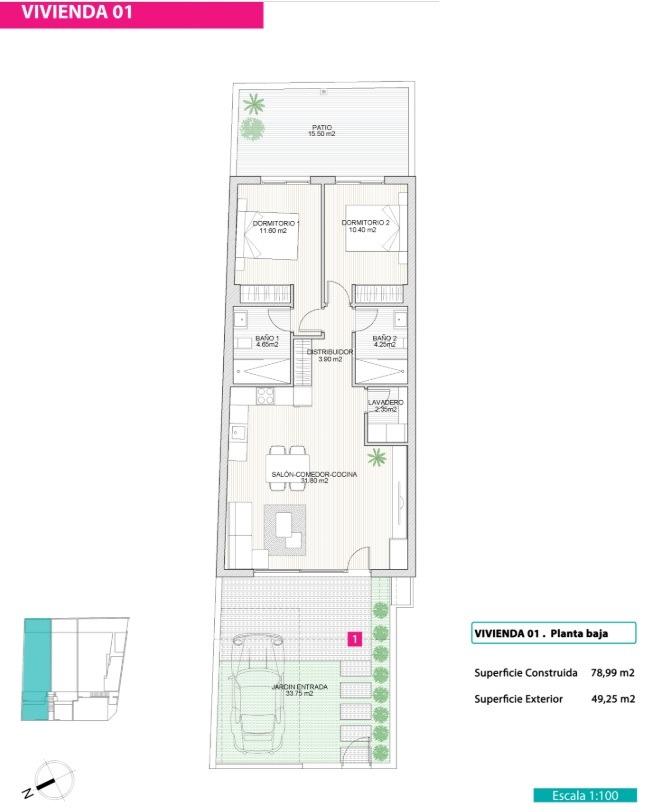 2 Bed, 2 Bath, HouseFor Sale, San Pedro Del Pinatar, Murcia