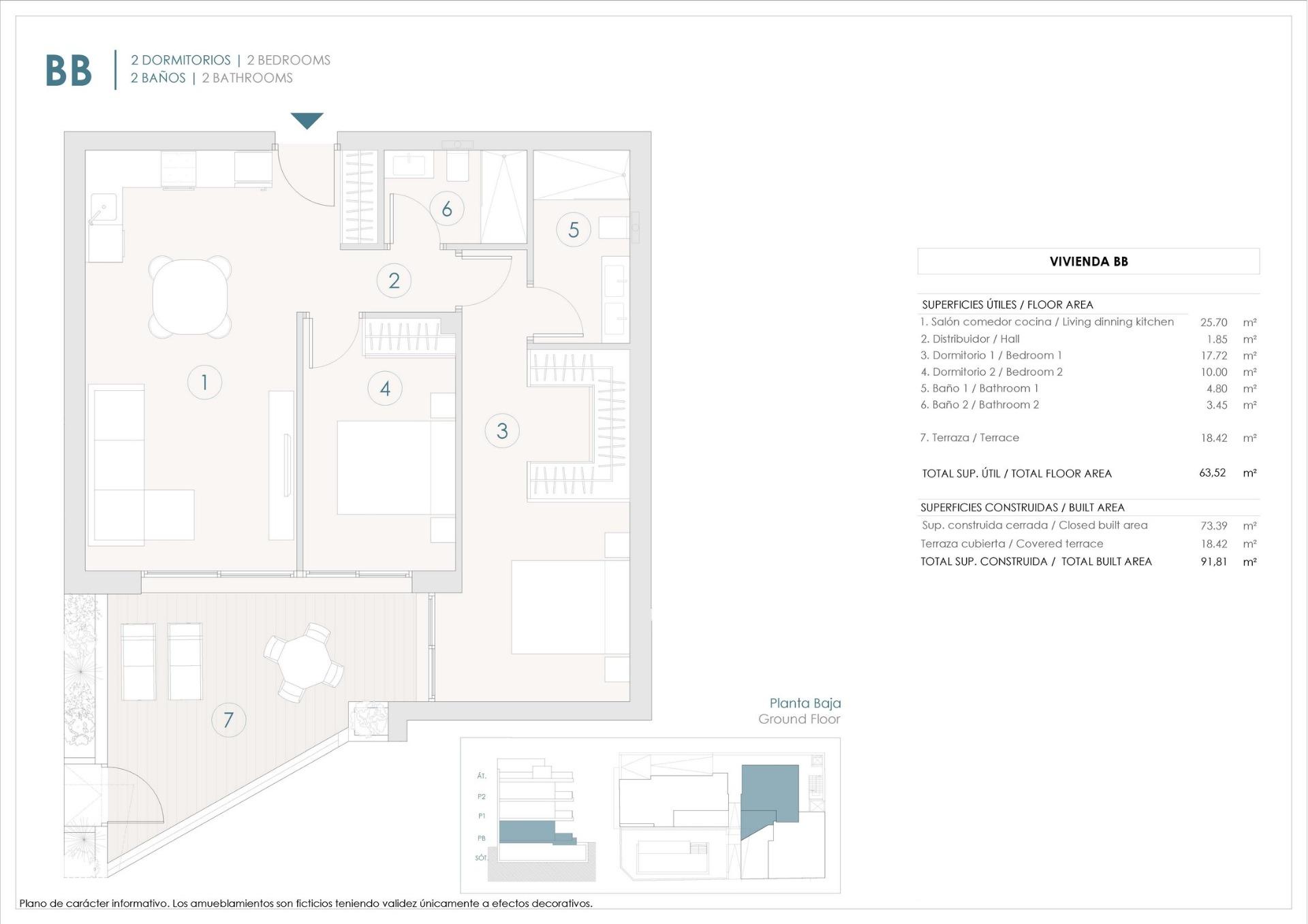 2 Bed, 2 Bath, ApartmentFor Sale, Benijofar, Alicante