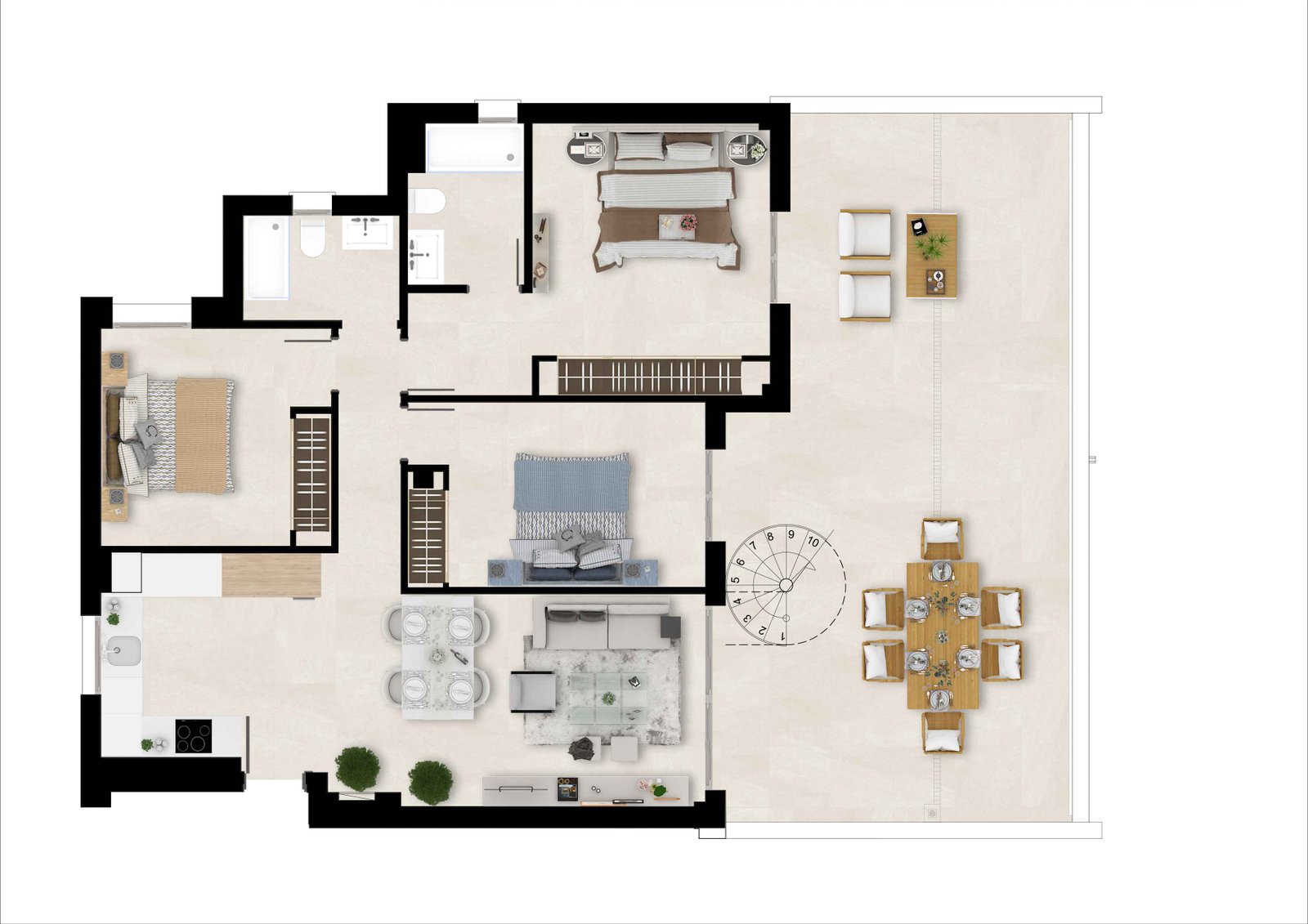 3 Bed, 2 Bath, ApartmentFor Sale, Estepona, Malaga